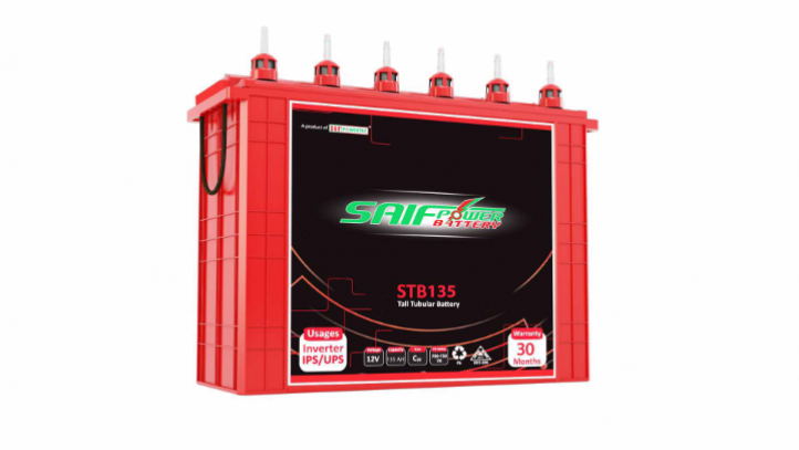 Saif Tall Tubular Battery 135AH IPS/Solar